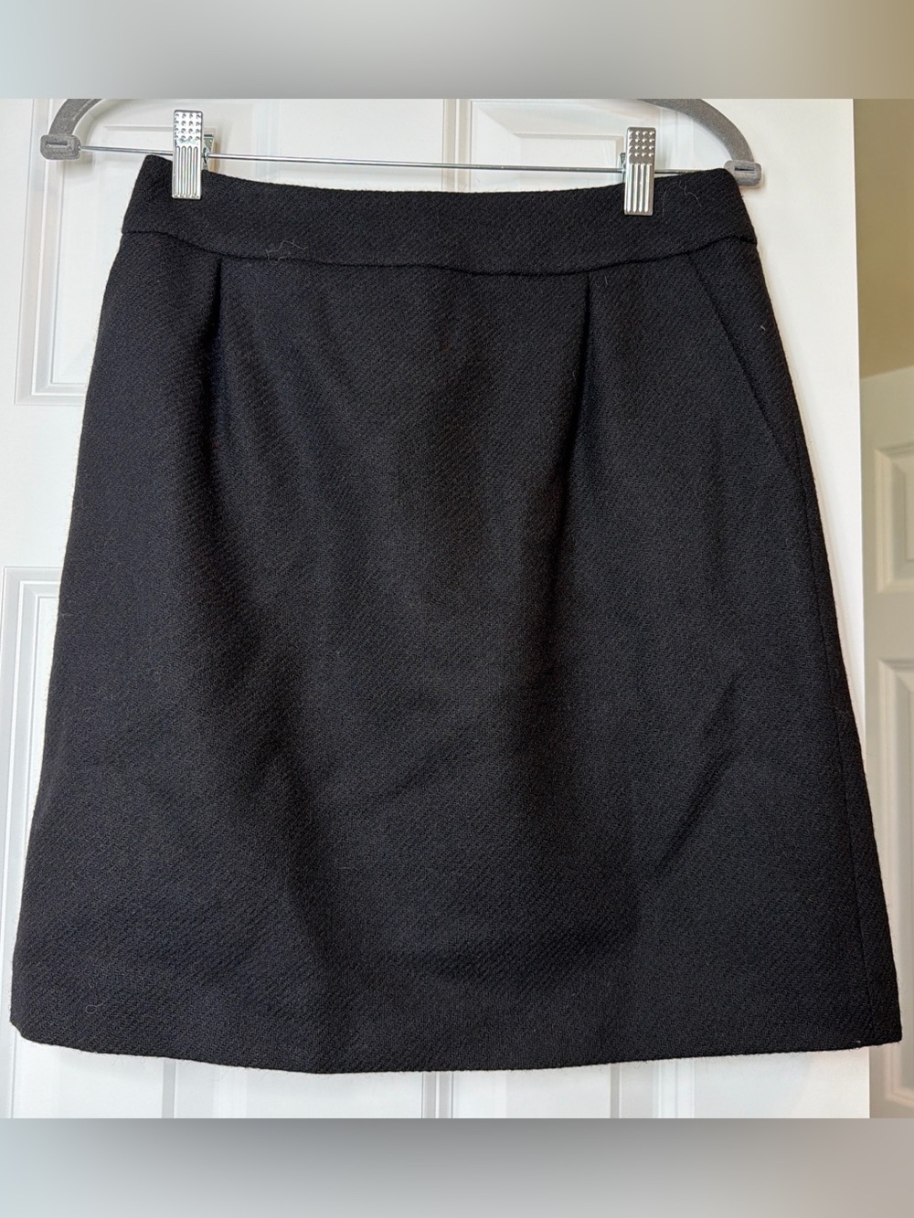 Boden Wool Black Pencil Skirt